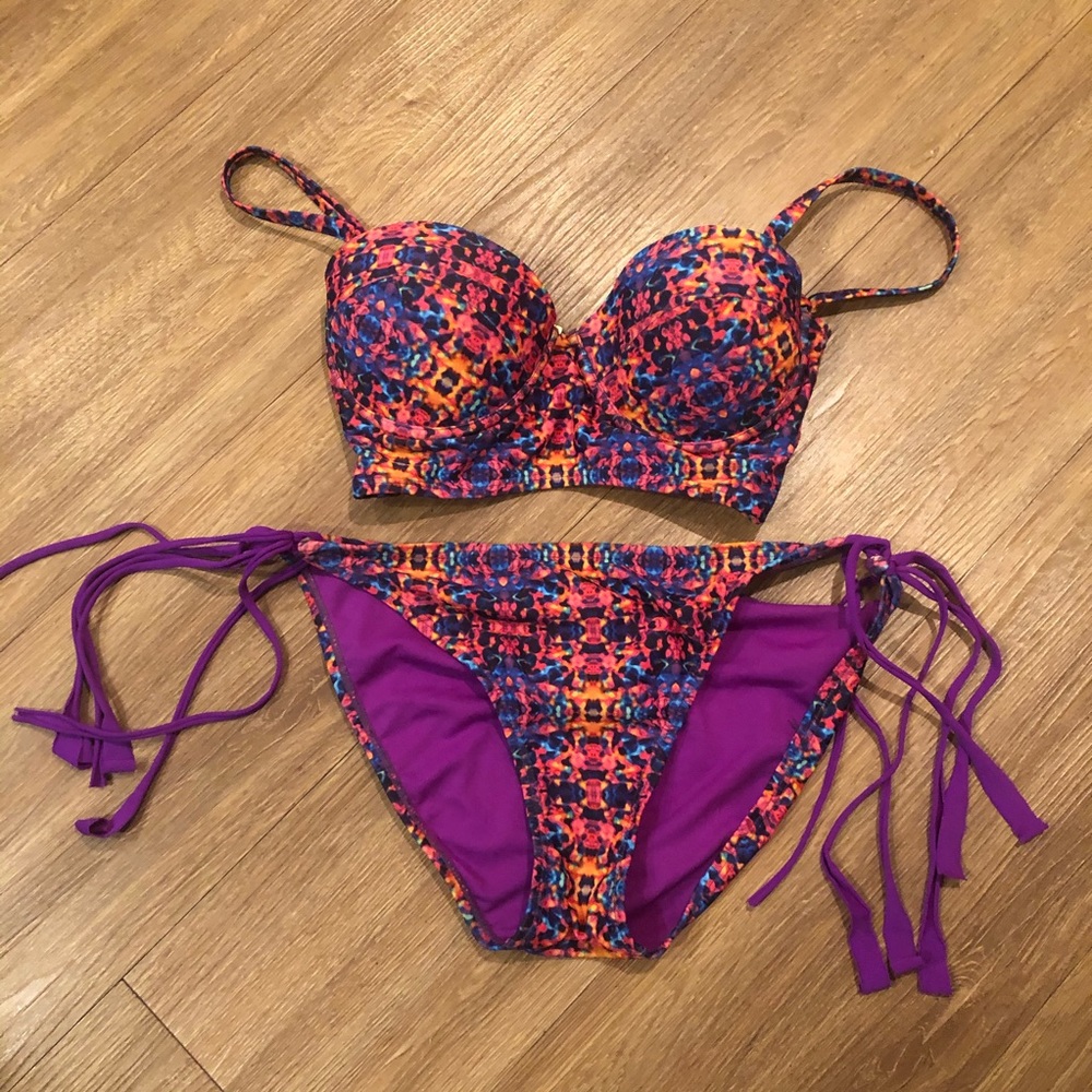 Push Up Bikini S Top M Bottom LikeNew Xhilaration